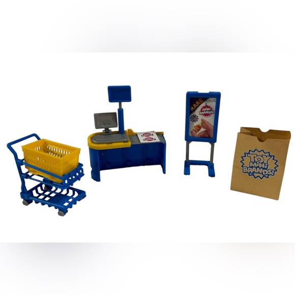 Toy Mini Brands Shopping Cart Register Store Sign & Bag - Picture 4 of 5